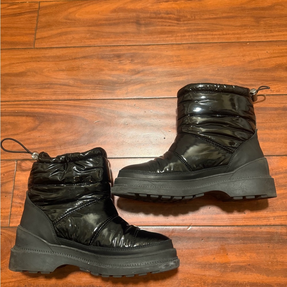 Sam Edelman Black Quilted Puffer Ankle Booties - Picture 7 of 15